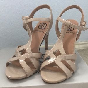 Nude Patent Heels